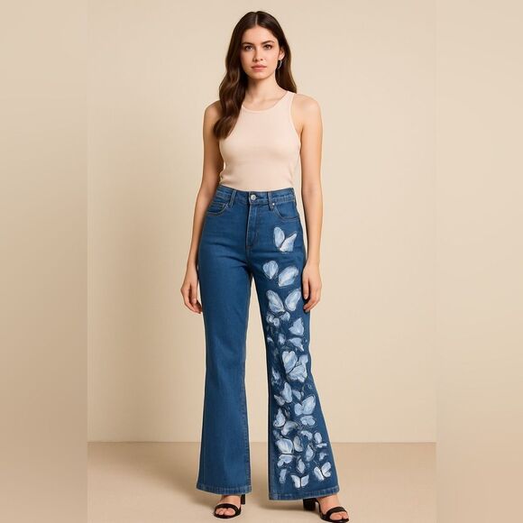 🎉🤩🎉 HOST PICK🎉🤩🎉 LC Lauren Conrad jeans. Hand crafted jeans size 12 NWT - Picture 1 of 9